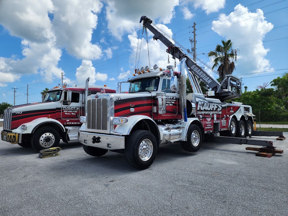 Kauff's Transportation Systems towing company near Stuart