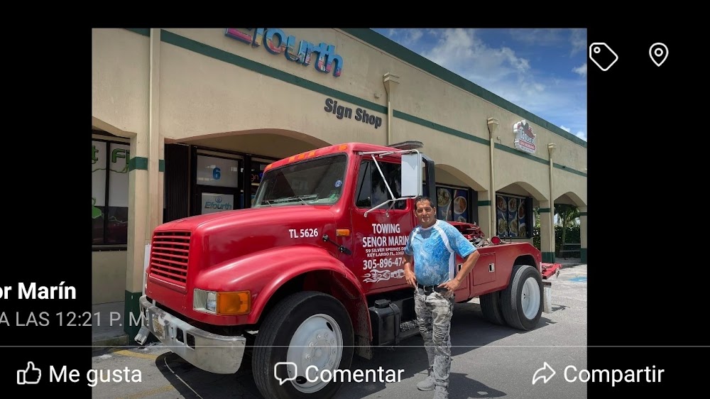 Towing Señor Marin towing company near Key Largo