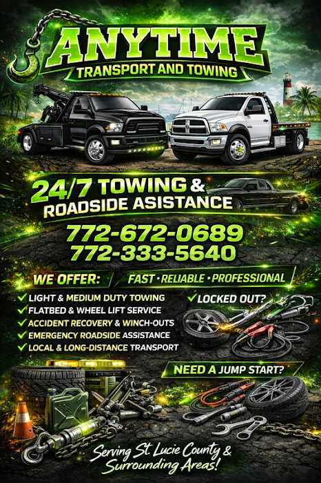 Anytime Transport & Towing LLC towing company near Fort Pierce