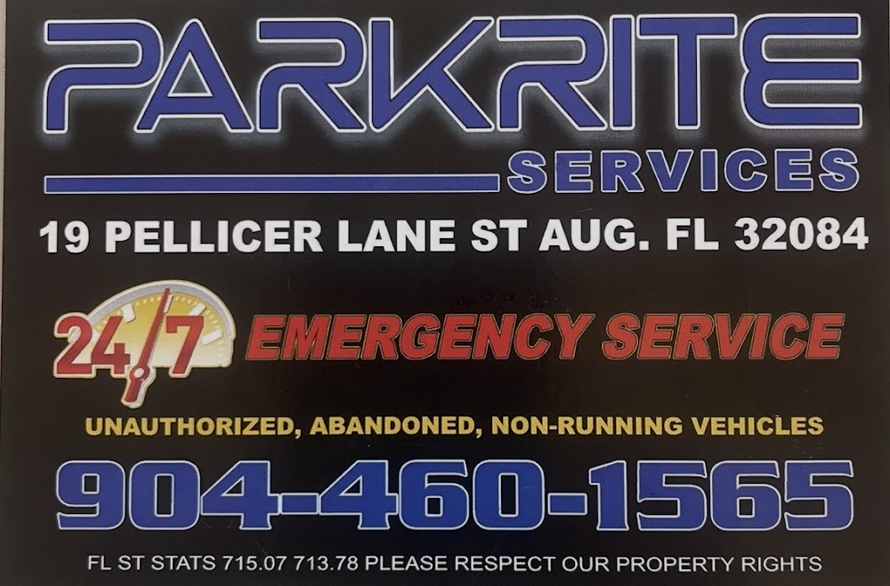 Park Rite Services, LLC towing company near St. Augustine