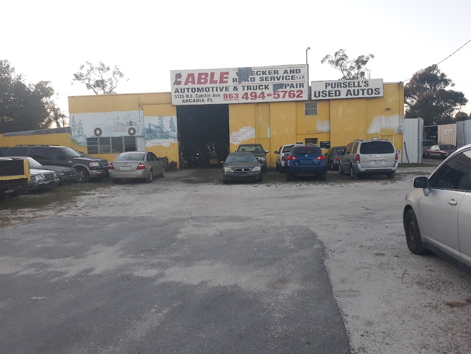 Pursell's Auto & Wrecker Services towing company near Arcadia