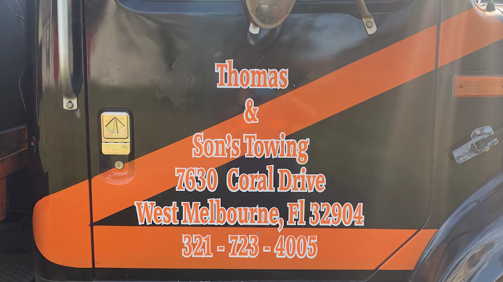 Thomas & Sons Towing INC towing company near Palm Bay