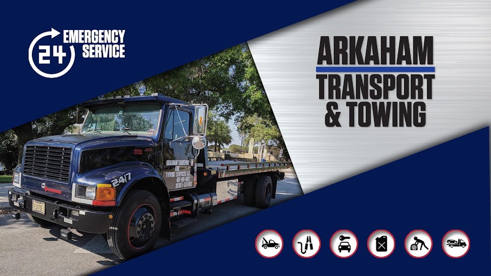 Arkaham Transport and Towing towing company near Conway