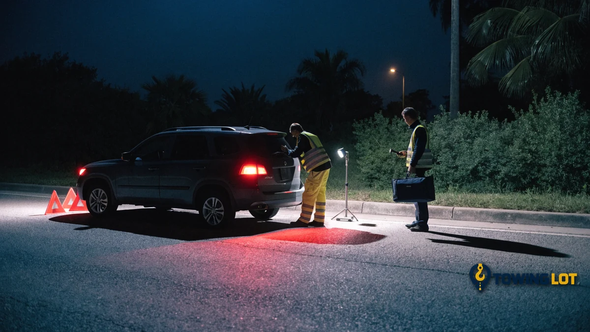 Nighttime Towing Safety: What to Do While You Wait